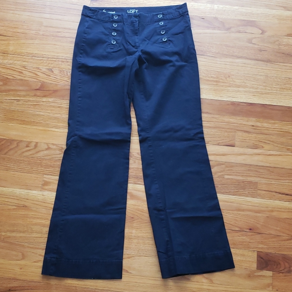 Ann Taylor LOFT Wide Leg Navy Trouser